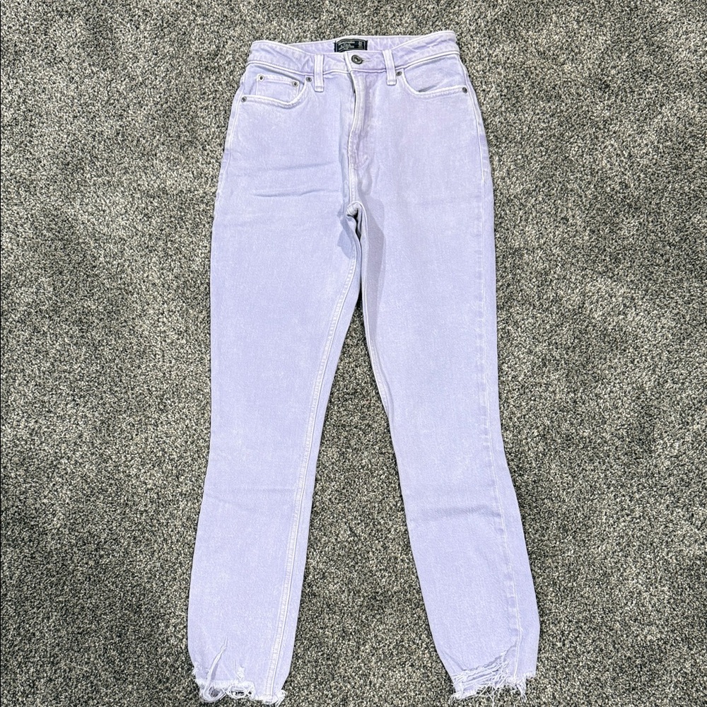 Abercrombie & Fitch Light Purple High Rise Jeans